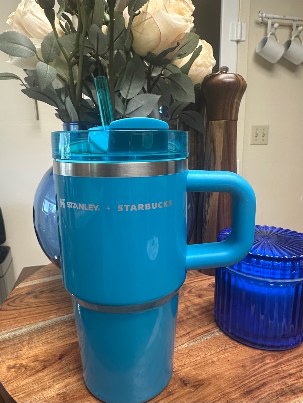 Stanley Starbucks Tiffany Blue 20z Tumbler New 🦋🦋🦋